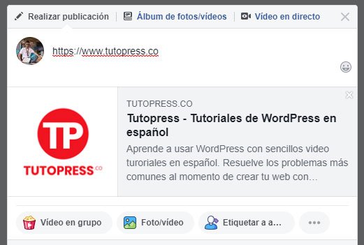 tutopress open graph facebook