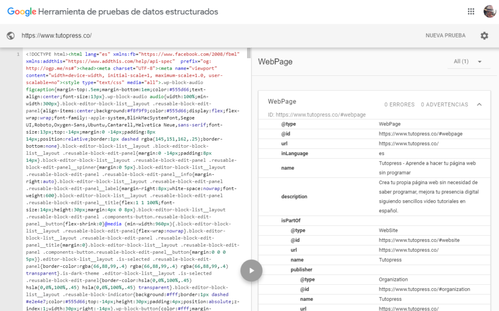 herramienta de datos estructurados de google