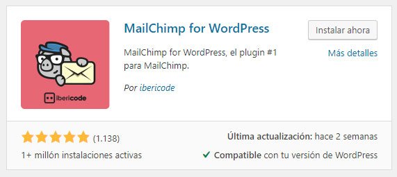 plugin mailchimp for WordPress