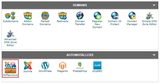 Softaculous en cpanel