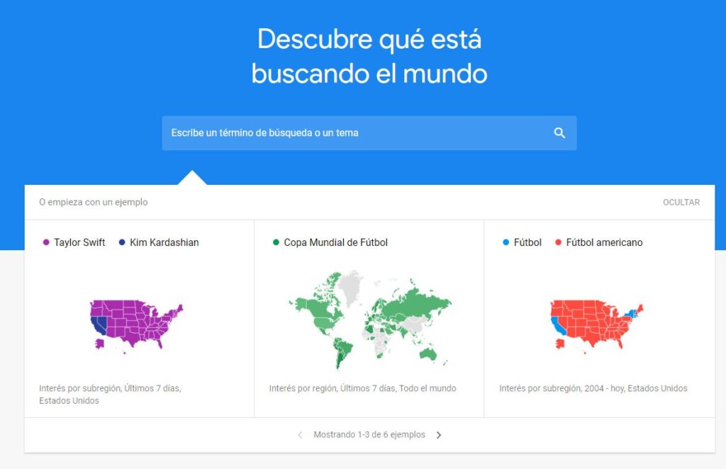 google trends para determinar tendencias de busqueda