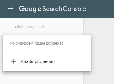 anadir propiedad a google search console