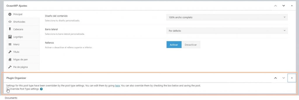 Activar plugins por página con Plugin organizer