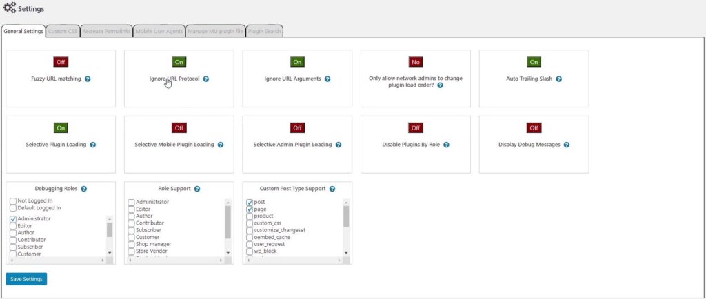 Configuración de Plugin organizer