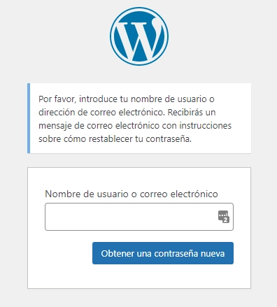 Reestablecer contraseña para acceder al administrador de WordPress