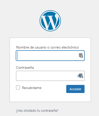 Como iniciar sesión en el administrador WordPress