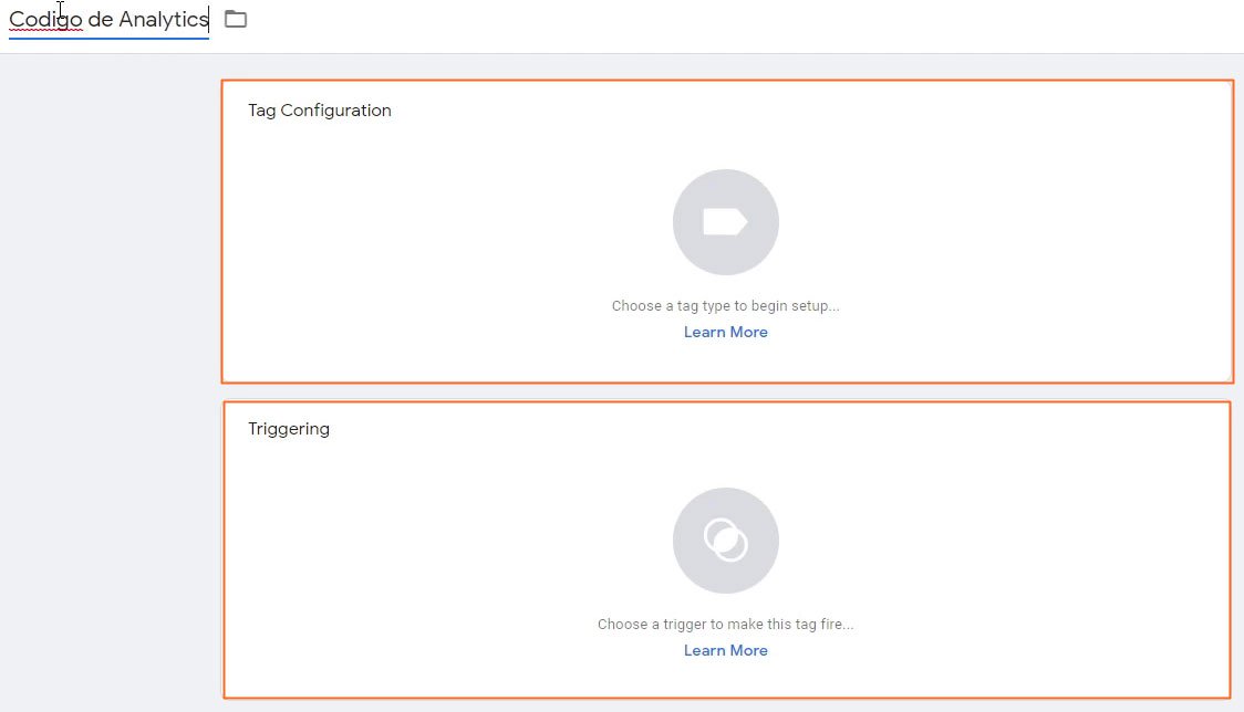 nombrando una etiqueta de tag manager