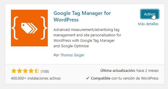 plugin google tag manager para wordpress