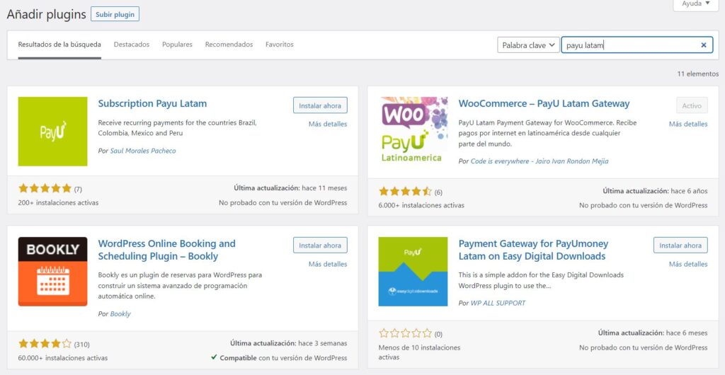 buscar plugin de pasarela de pago