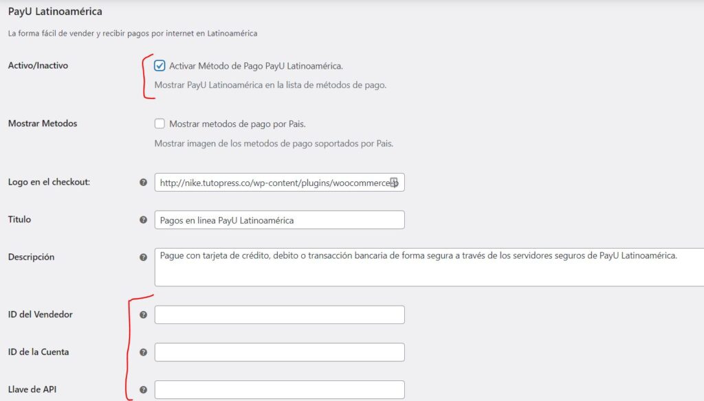 configuracion de payu en woocommerce