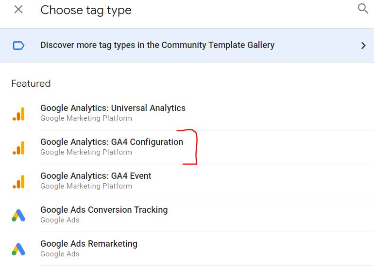tipos de etiquetas de google tag manager