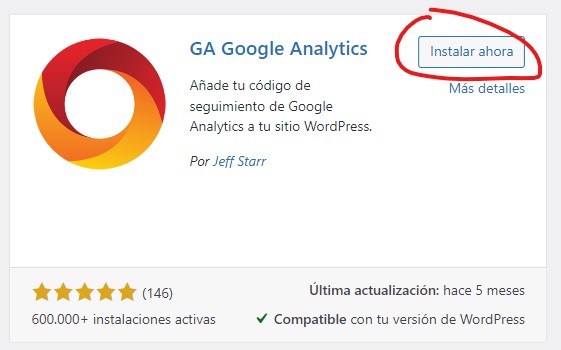 plugin GA Google Analytics para wordpress