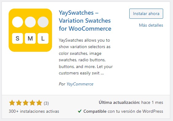 instalar el plugin yayswatches