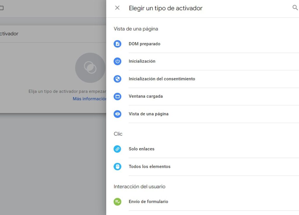 activadores en google tag manager