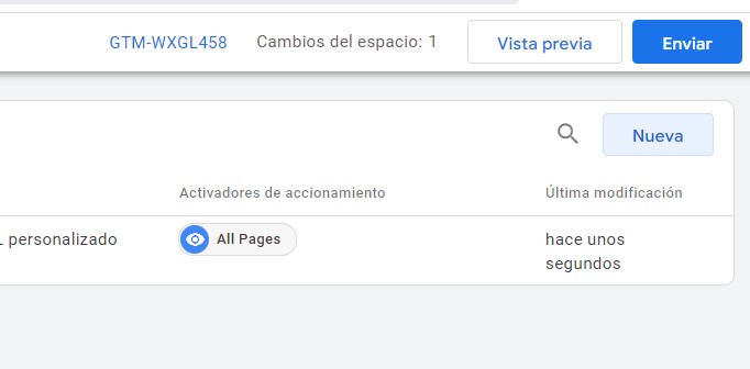 vista previa de google tag manager