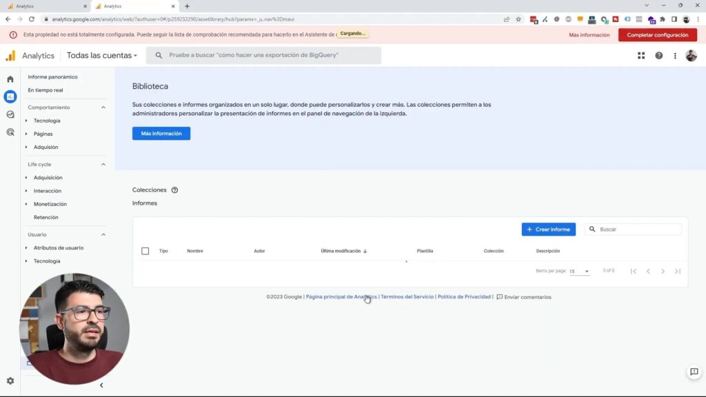Activar colección de Search Console