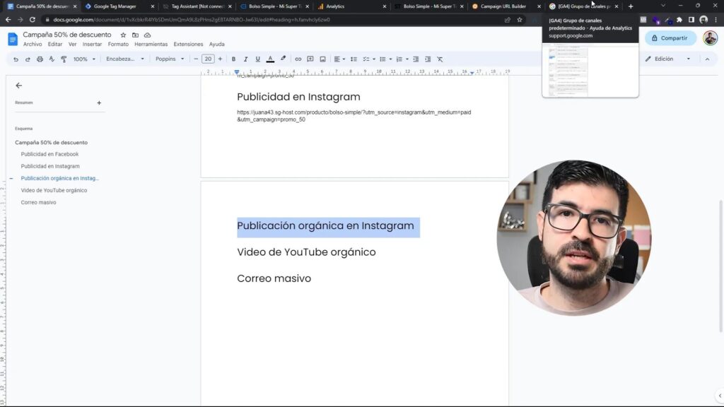 Ejemplo de URL UTM para Instagram Ads
