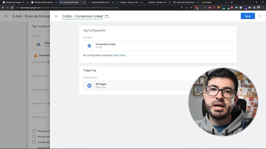 Configuración del Conversion Linker en Google Tag Manager