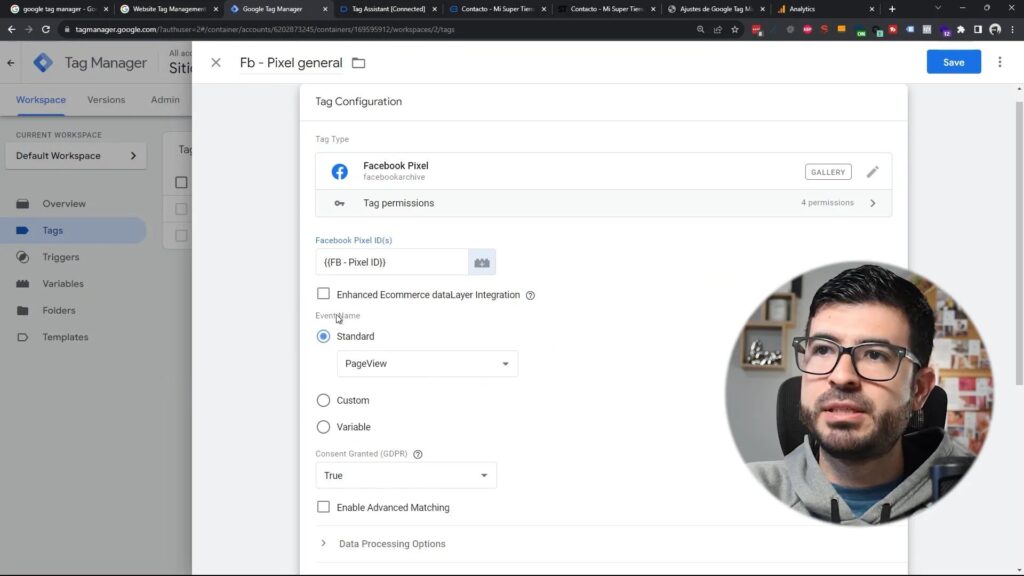 Uso de plantillas en Google Tag Manager