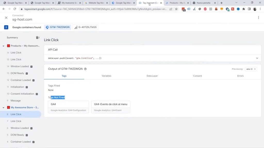 Pasos para Configurar una Etiqueta de Clic