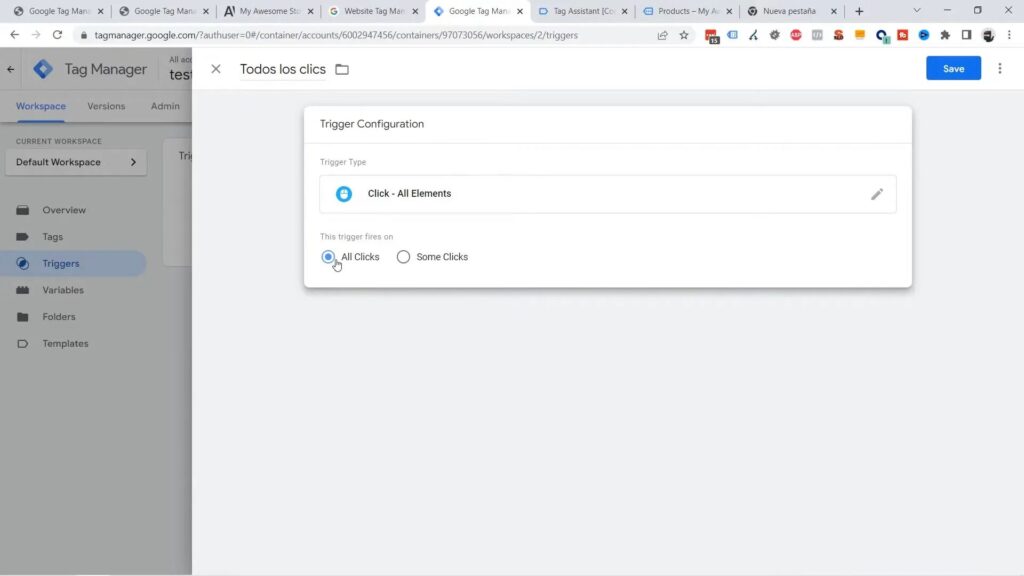 Configuración de Variables de Clic en GTM