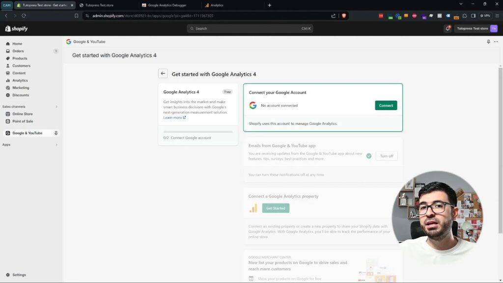 Configuración de Google Analytics en Shopify