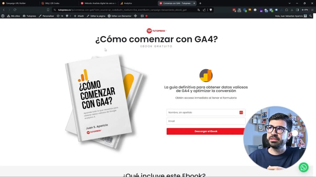 Detalles del evento de page view en Google Analytics 4