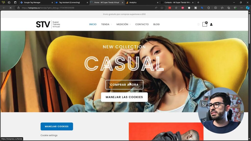 Conexión de Tag Assistant con el sitio web