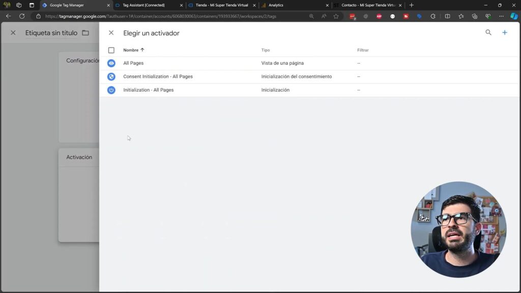 Eventos disponibles en Google Tag Manager