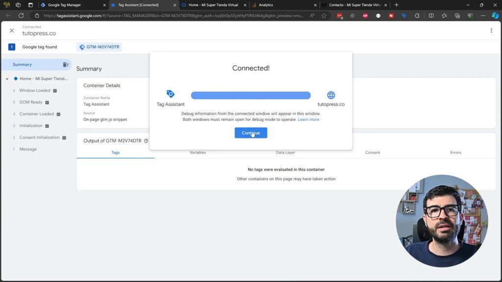 Configuración inicial de Google Tag Assistant