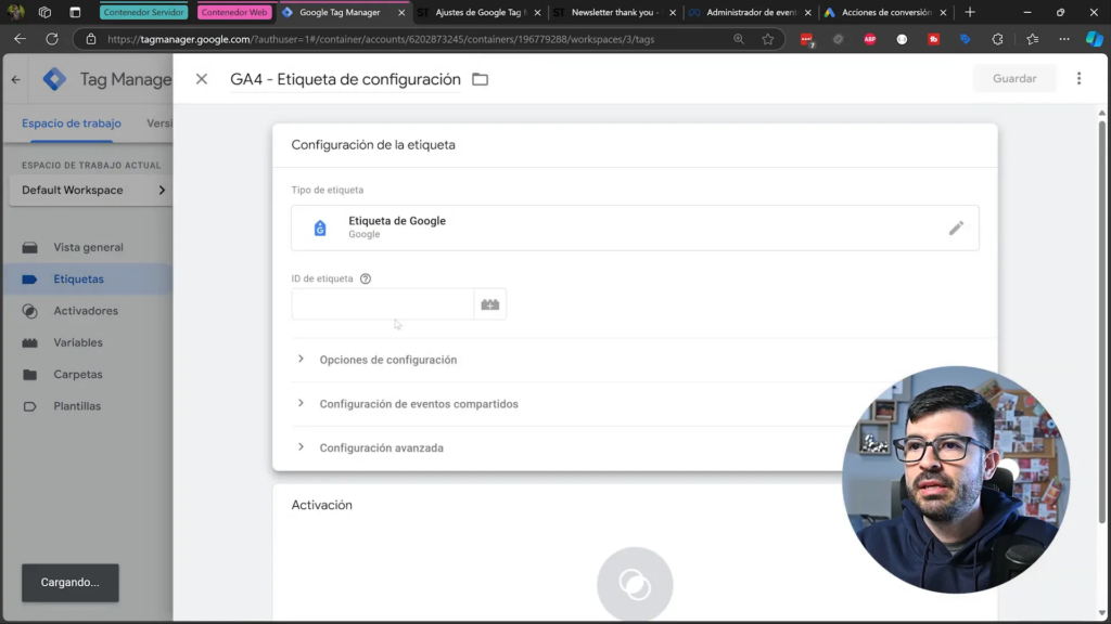 Configuración de la etiqueta de Google Analytics 4