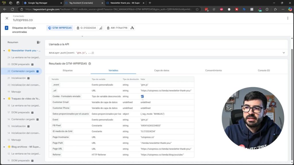 Creación de una variable para la cookie
