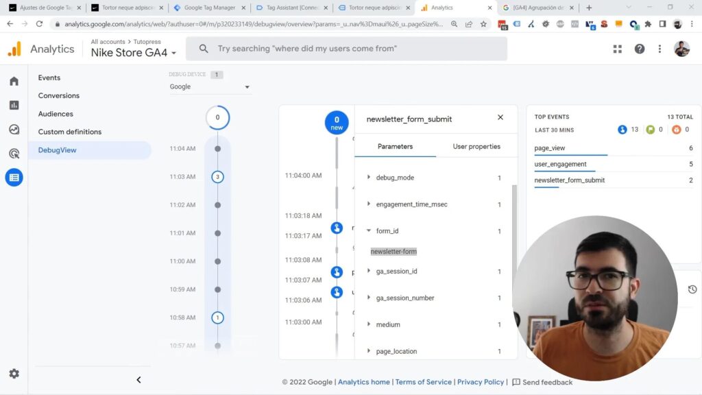 Configuración de eventos personalizados en Google Tag Manager