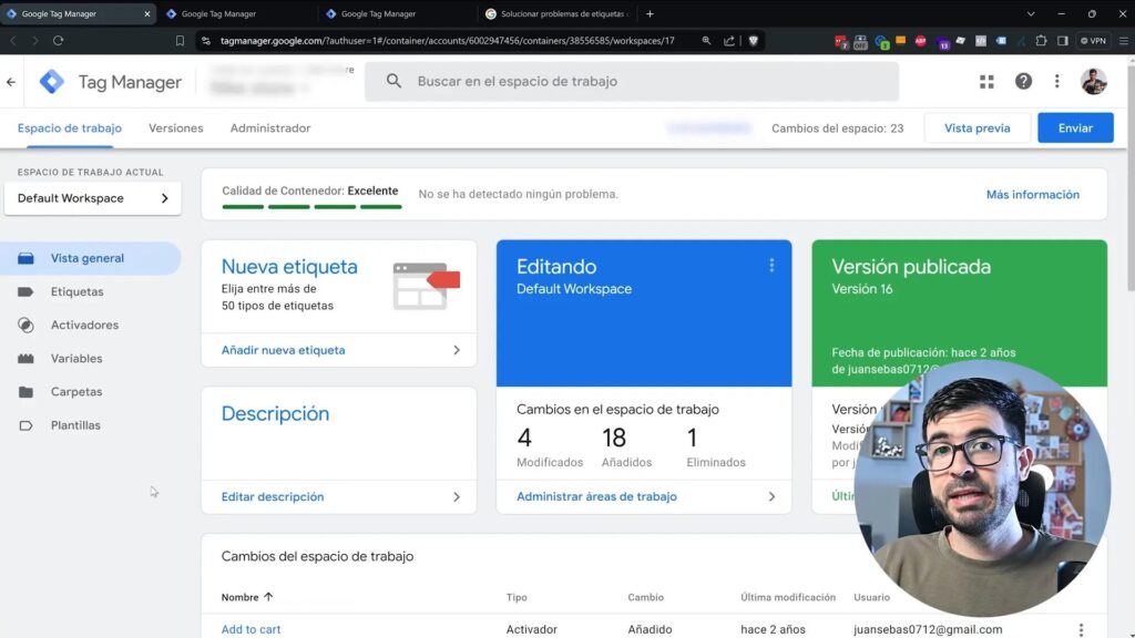 Mensajes de diagnóstico en GTM