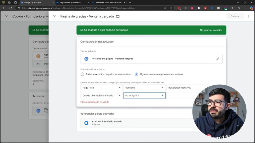 Prueba final para evitar conversiones duplicadas