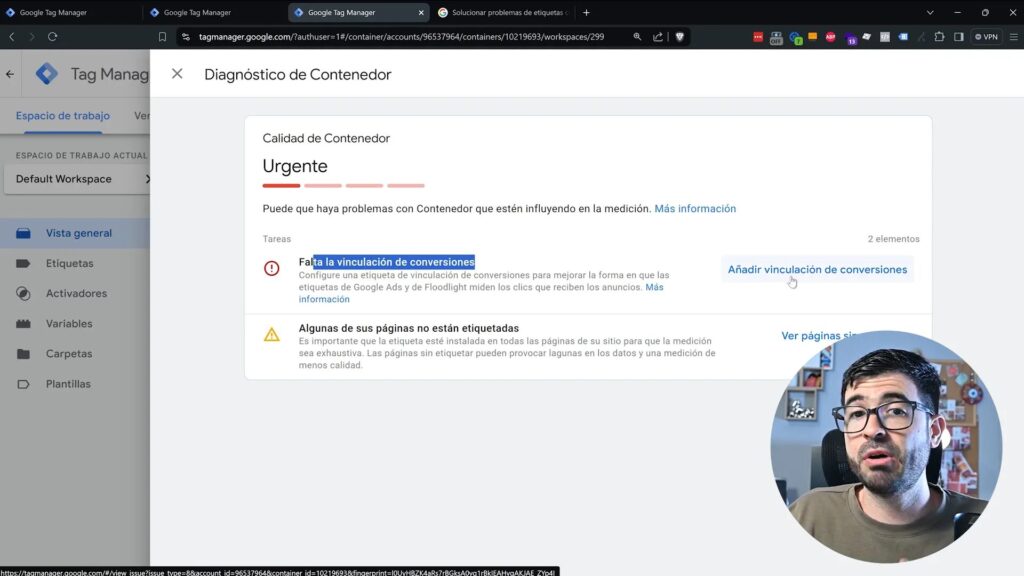 Lista de problemas en GTM